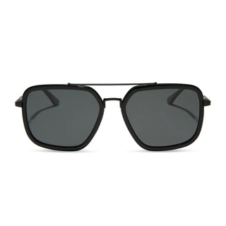 Jordan Sunglasses in Matte Black/Brown Gradient