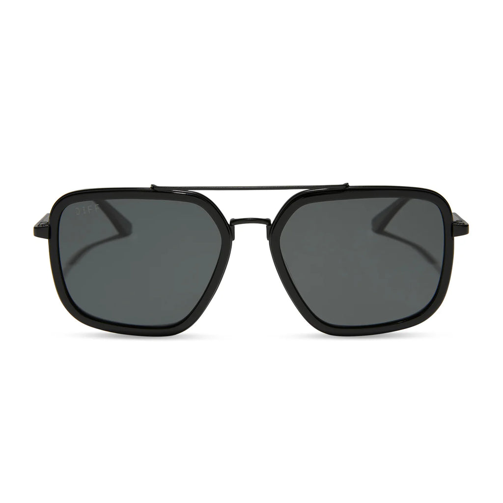 Jordan Sunglasses in Matte Black/Brown Gradient