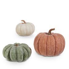 9.5" Flocked Pumpkins