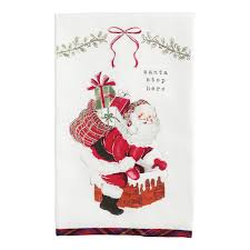 Santa Stop Here Christmas Towel