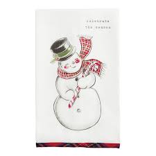 Celebrate the Season Snowman Christmas Towel
