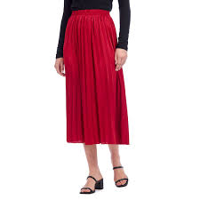 Townes Pleated Skirt - Red