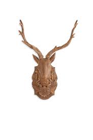 19 Inch Brown Resin Wall Mount Deer Bust Plaque