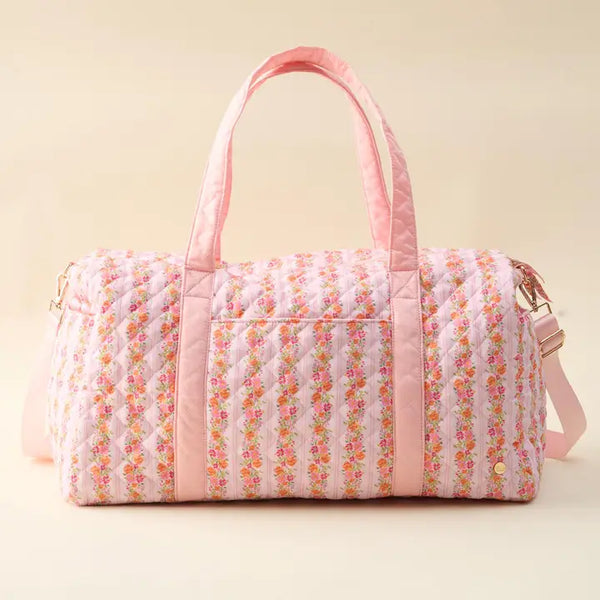 On-The-Go Quilted Weekender Bag-Petal Parade Pink