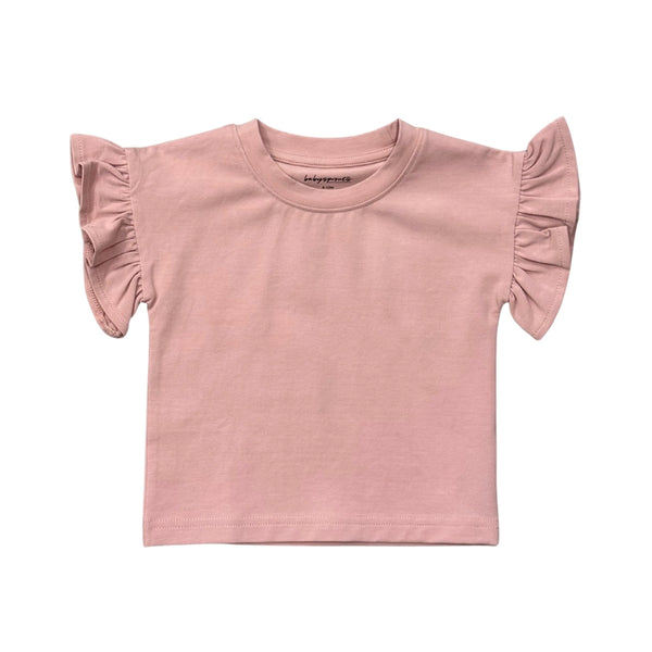 Ruffle Sleeve Top in Spring Mauve