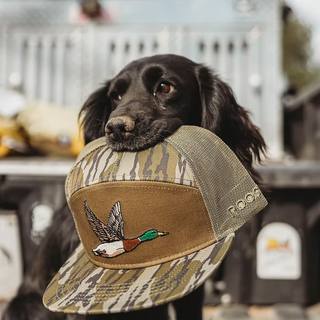 Youth Roost 7 Panel 3D Puff Full Color Duck Logo Hat - Camo
