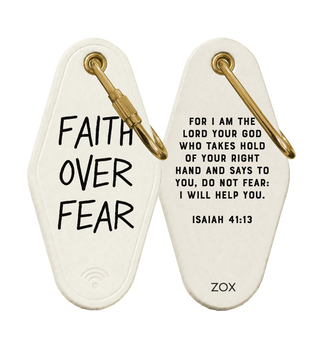 Faith Over Fear Bible Verse Keychain