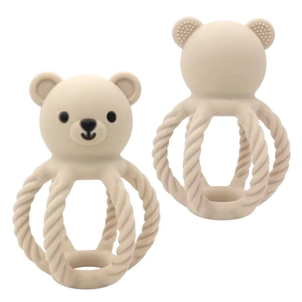 Silicone Teddy Rattle Teether (Assorted Colors)