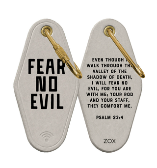 Fear No Evil Bible Verse Keychain