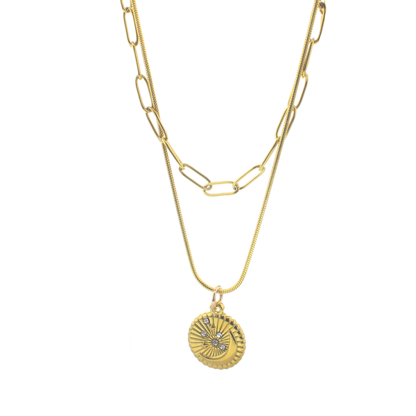 Bobbi Gold Waterproof Layered Necklace