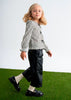 Faux Leather Culotte Pants in Black