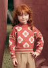Geometric Jacquard Sweater in Paprika