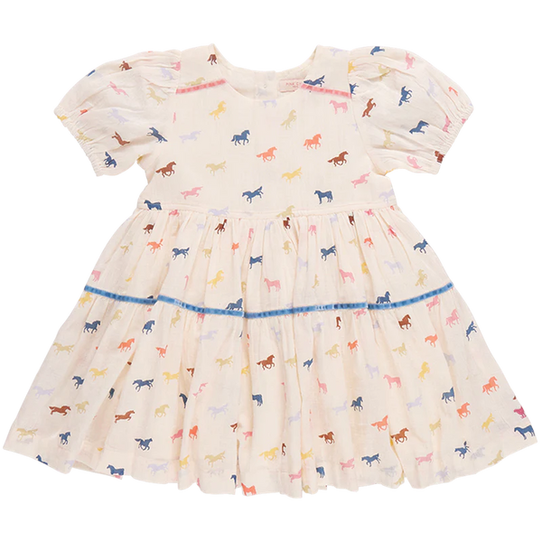 Charlie Dress in Multi Tiny Horses