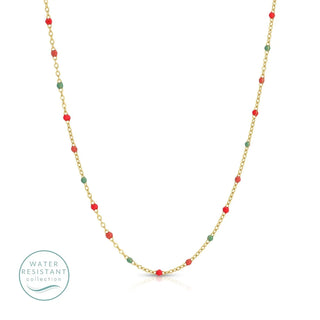 Sweetly Colored Delicate Chain Necklace