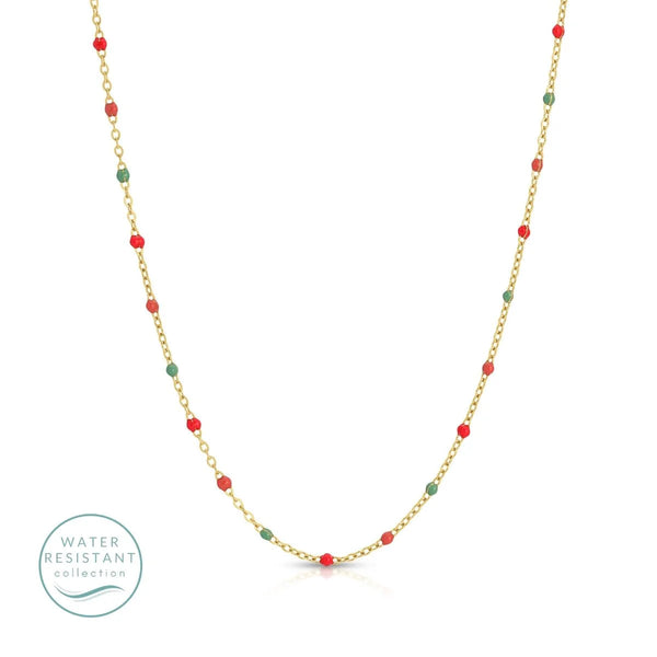 Sweetly Colored Delicate Chain Necklace