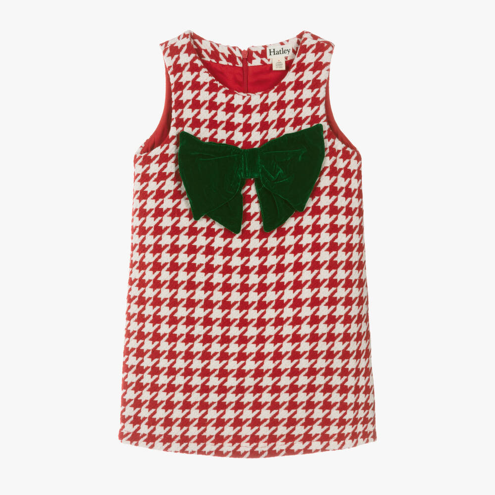 Big Bow Houndstooth Dress