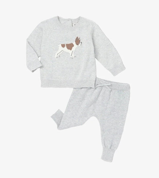 Little Bull Dog Raglan Pull Over Sweater and Pant