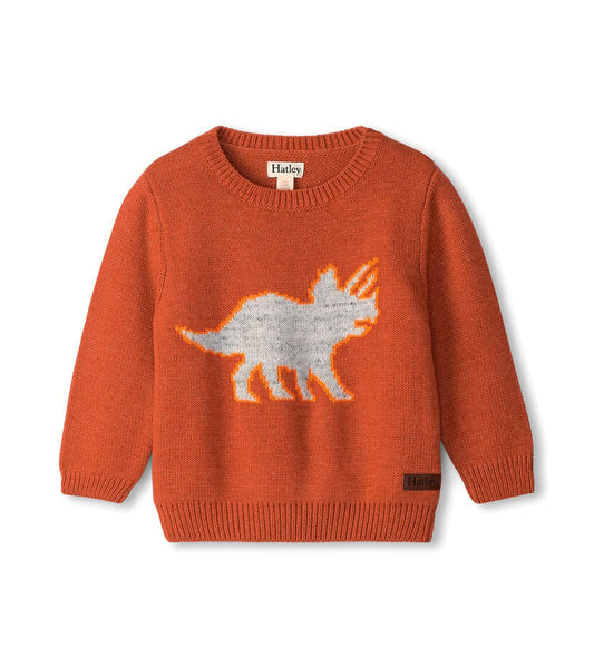 Triceratops Crew Neck Knit Sweater