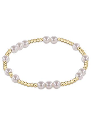 Hope Unwritten 5mm Bead Bracelet- Pearl