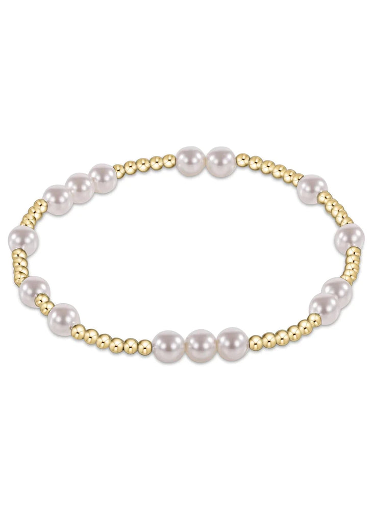 Hope Unwritten 5mm Bead Bracelet- Pearl