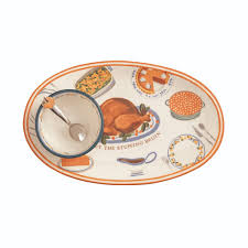 Turkey Dinner Tray and Dip Set