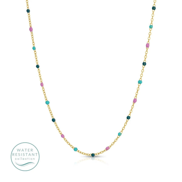 Sweetly Colored Delicate Chain Necklace