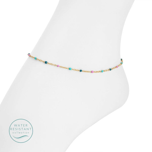 Colorful Dotted Chain Anklet