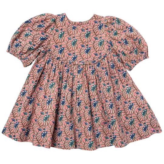 Girls Rowan Dress - Mauveglow Vine Floral