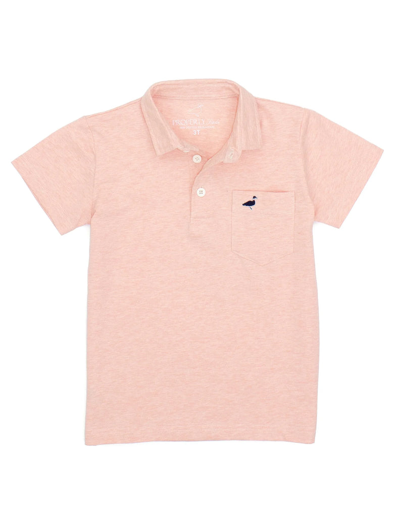 Harrison Pocket Polo in Melon