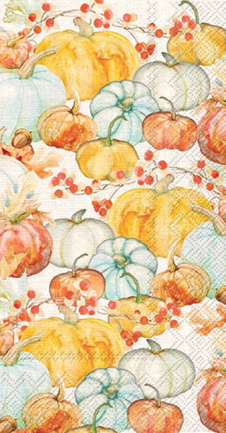 Guest Napkins Watercolor Pumpkins