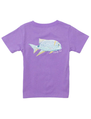 Tropical Fish Graphic Tee in Light Purple