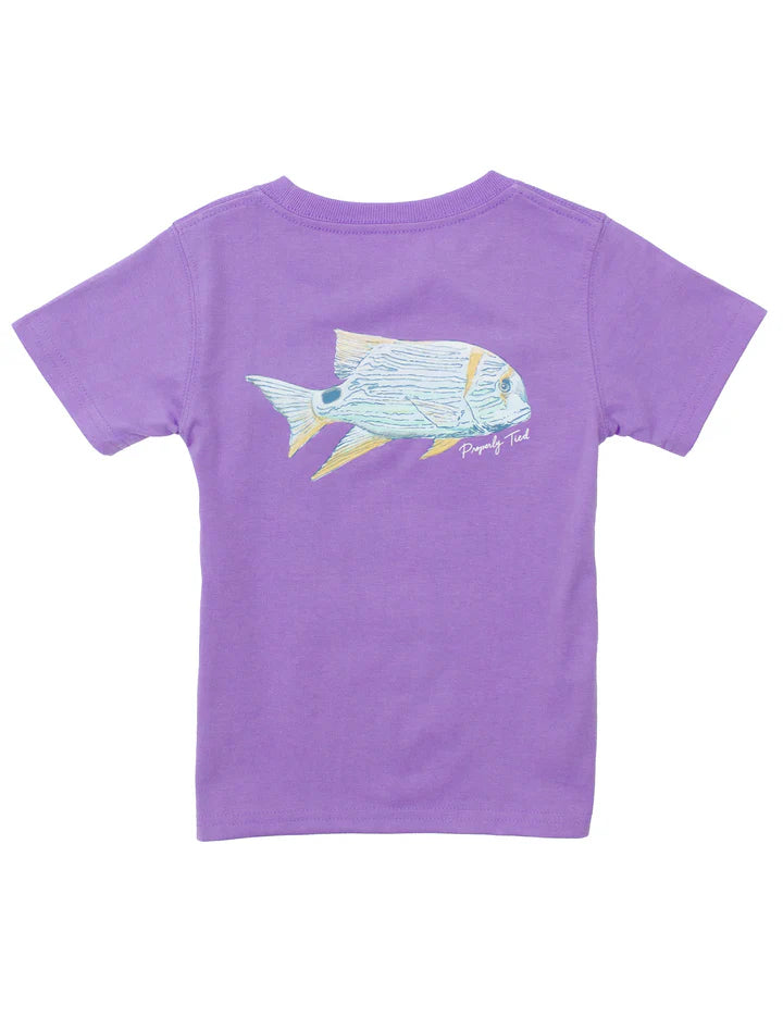Tropical Fish Graphic Tee in Light Purple
