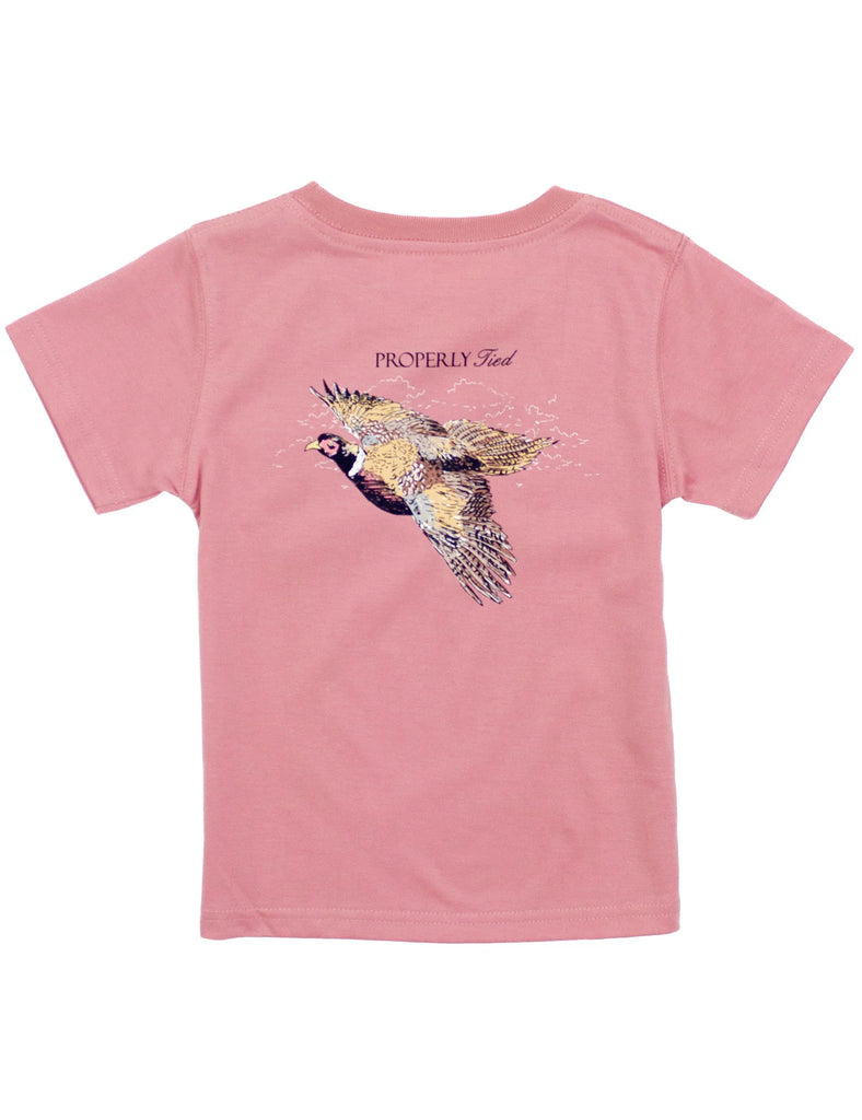 Pheasant Hunt Short Sleeve Tee in Salmon