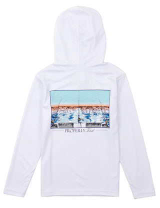 Shade Performance Hoodie in Castaway White