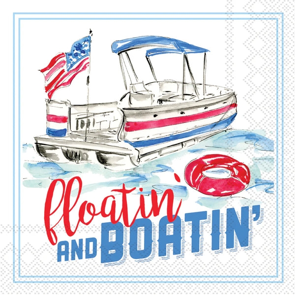 Floatin And Boatin Cocktail Napkin