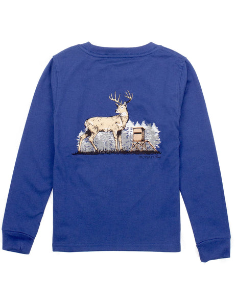 Boys River Blue Deer Season Long Sleeve Tee