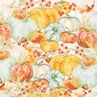 Cocktail Napkin Watercolor Pumpkins