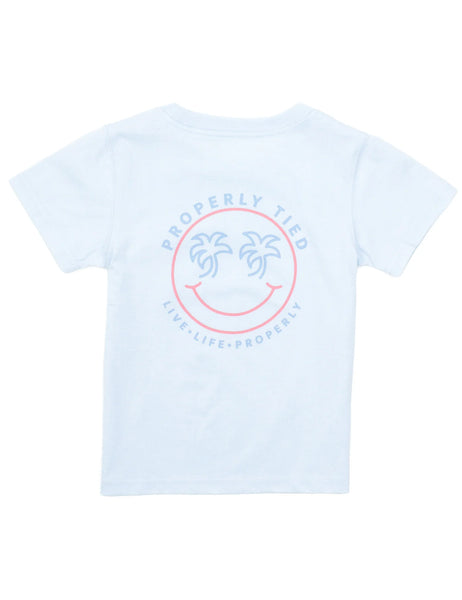 Smiley SS Tee in Periwinkle