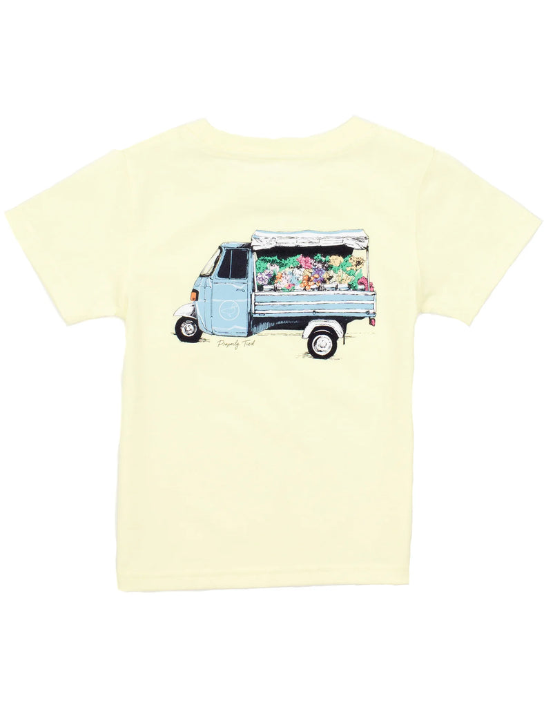 Fresh Florals SS Tee in Light Yellow