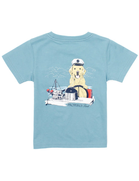 Golden Captain SS Tee in Coastal Sky