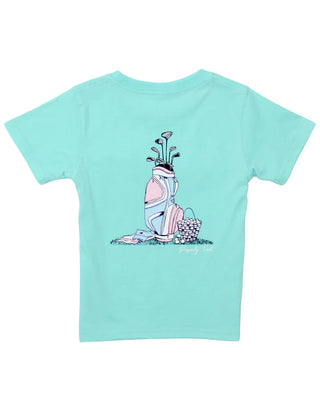 Golf Clubs Graphic Tee in Seafoam