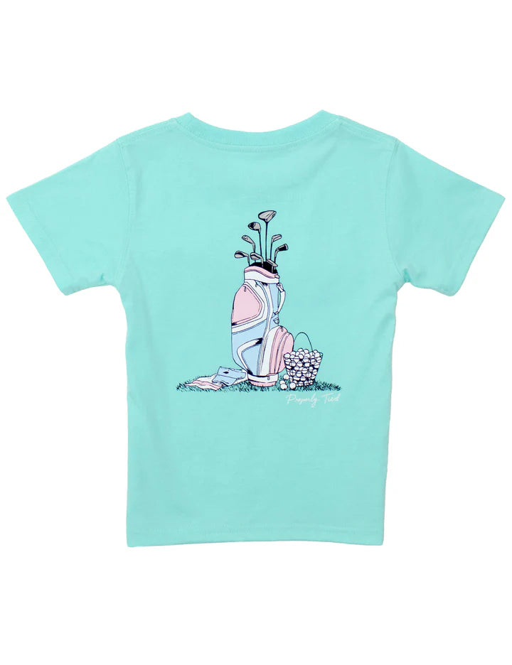 Golf Clubs Graphic Tee in Seafoam