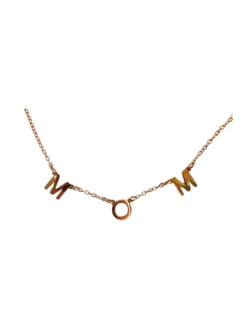 Gold Carded Necklace - MOM