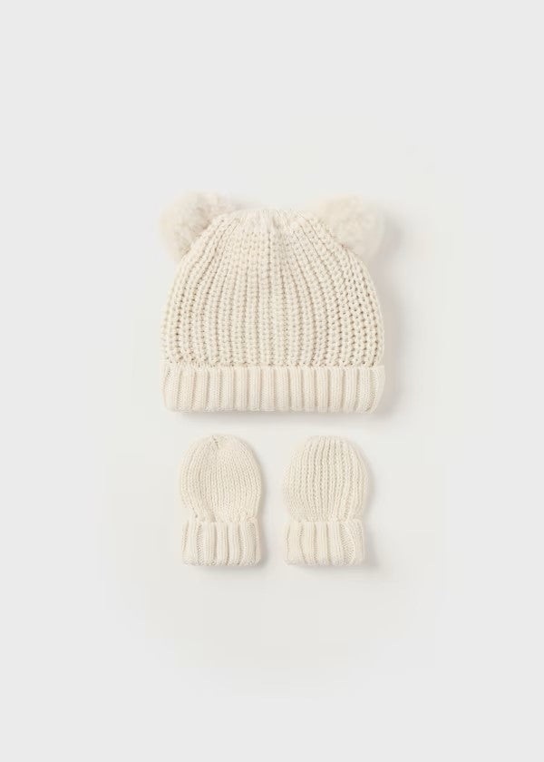 Knit Hat and Mittens Set