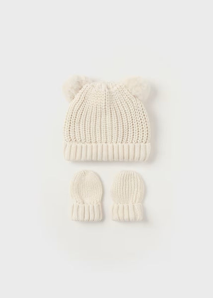 Knit Hat and Mittens Set