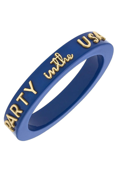 Party in the USA Resin Bangle in Blue