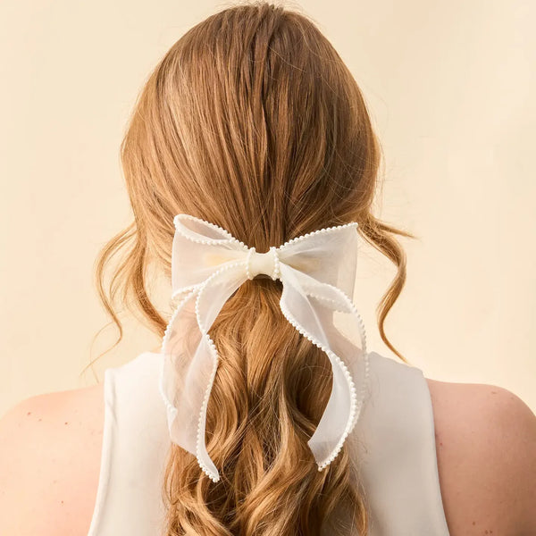 Sheer Pearl Hairbows