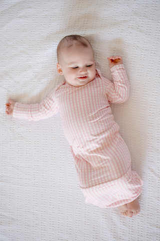 Newborn Gown - Pink Gingham