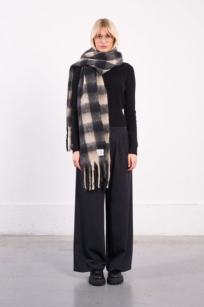 Long Reversible Checked Scarf