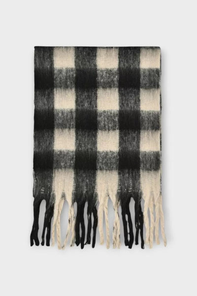 Long Reversible Checked Scarf